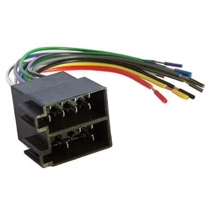 Chicote Conector 16 Vias Macho Plug ISO Som Automotivo Multimidia Radio Aparelho PERMAK