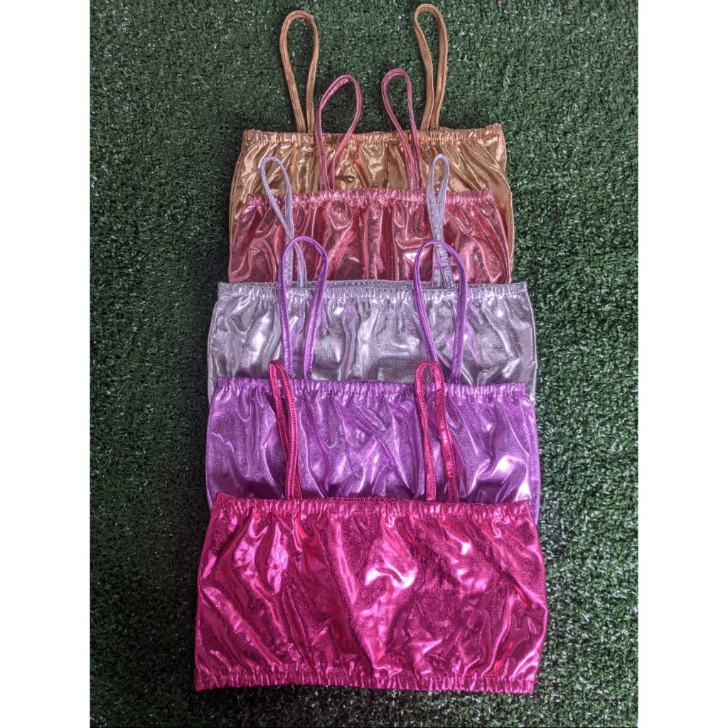 KIT Top de Lamê Metalizado Infantil Feminino (unidade ou KIT com 3)