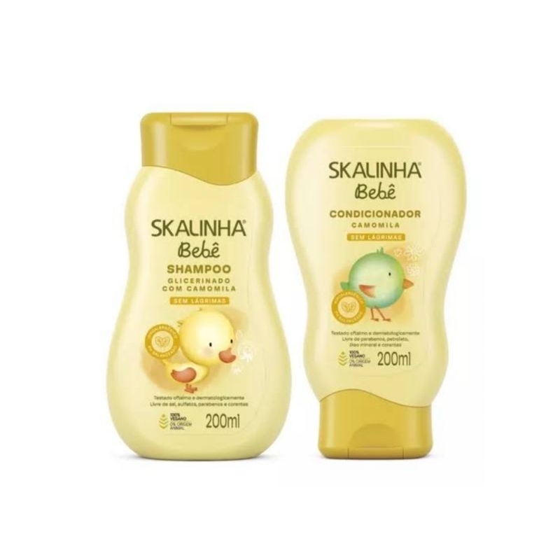 Kit Skalinha Bebê Shampoo 200ml + Condicionador 200ml Camomila em Oferta na Shopee