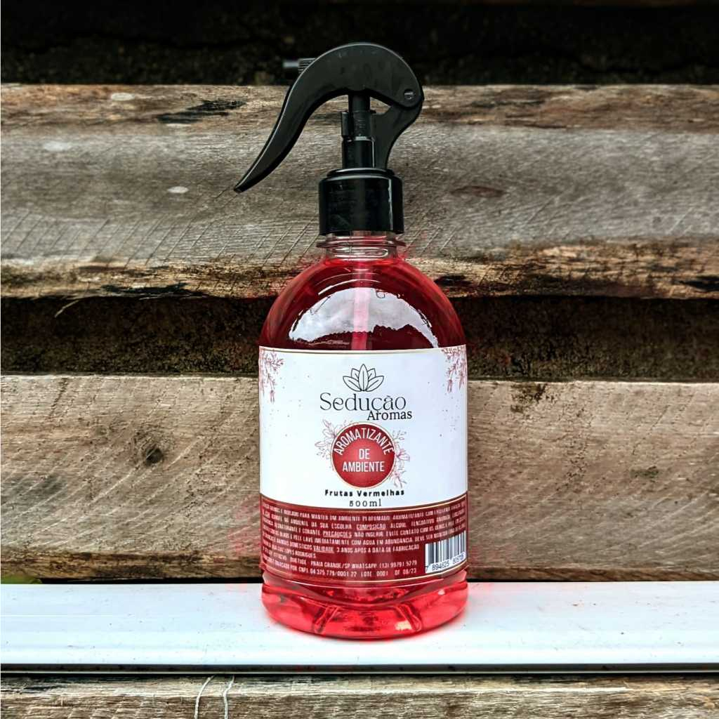 Aromatizador de Ambiente de 500 ml Frutas Vermelhas-Perfume Duradouro para Sala,Quarto e banheiro