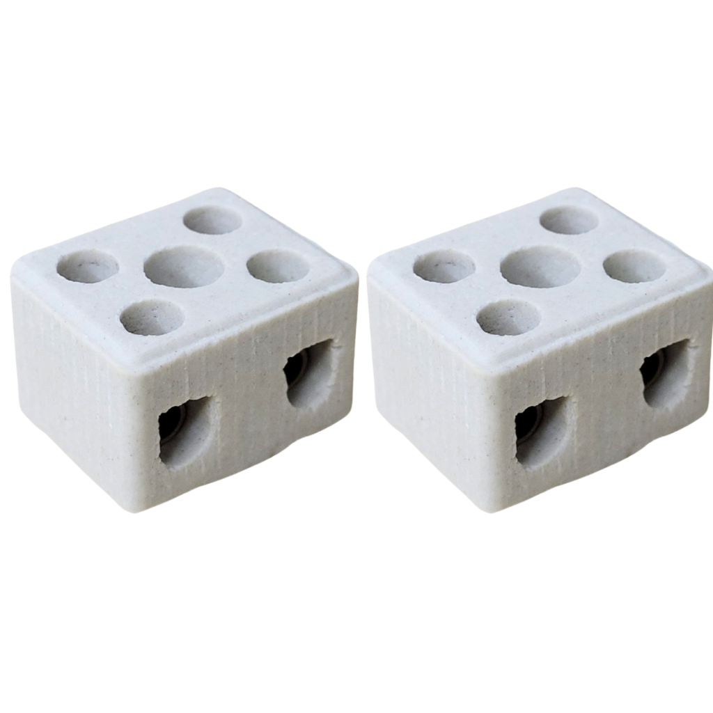 Kit com 2 Conector Chuveiro Cerâmica/porcelana 2 Polos 10mm