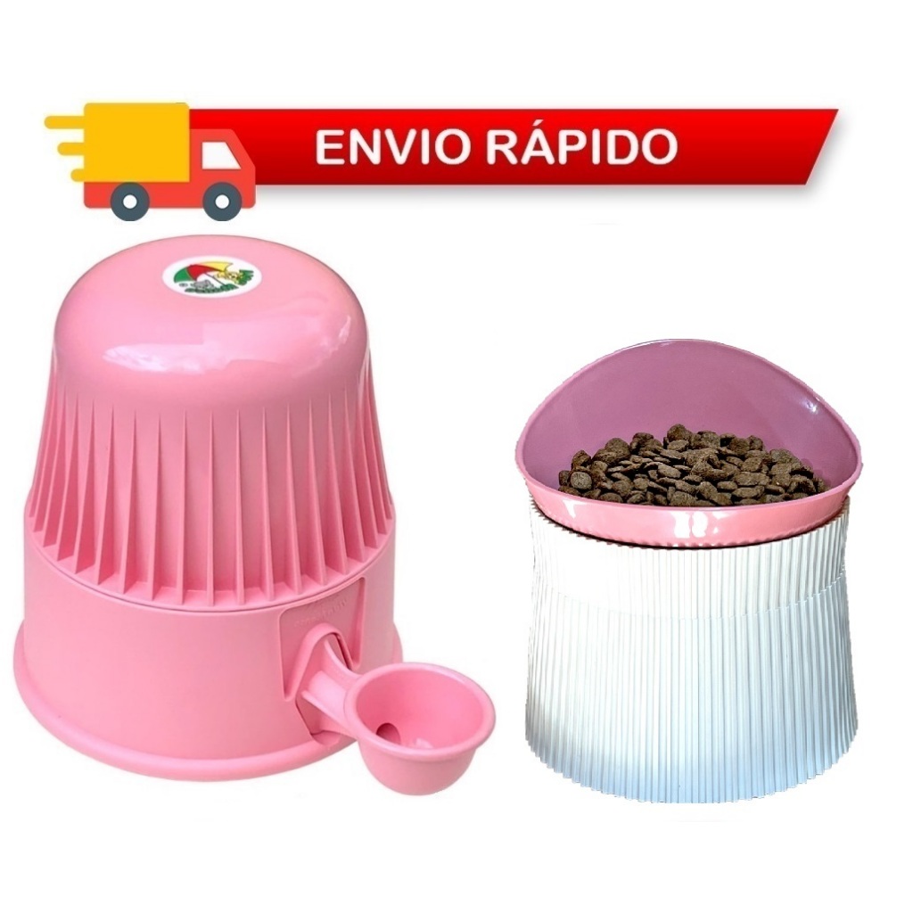 Bebedouro vida mansa + comedouro ELEVADO