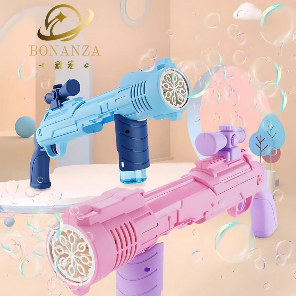 Brinquedo Bolhas De Sabão (BNZ-PPQ) Automática Lança Bolhas Com Luz Leve E Portátil