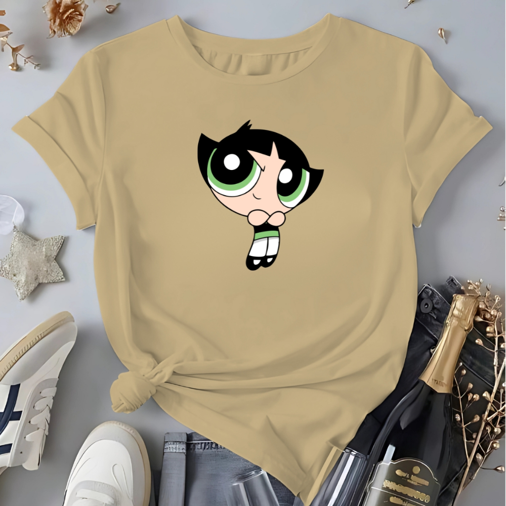 Camiseta Camisa Feminina 100%Algodão Desenho Docinho Meninas Super Poderosas