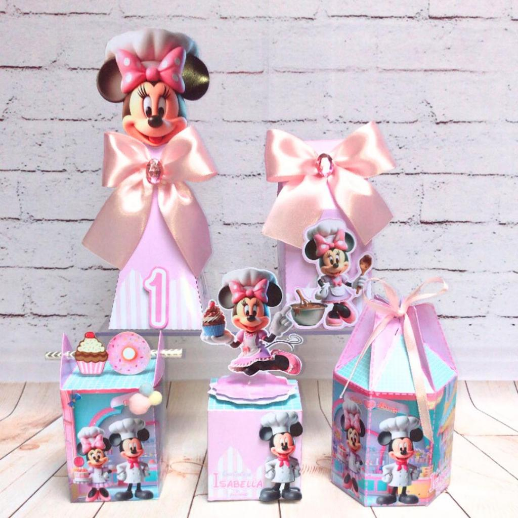 FESTA MINNIE CONFEITEIRA, KITS DE CAIXAS PERSONALIZADAS