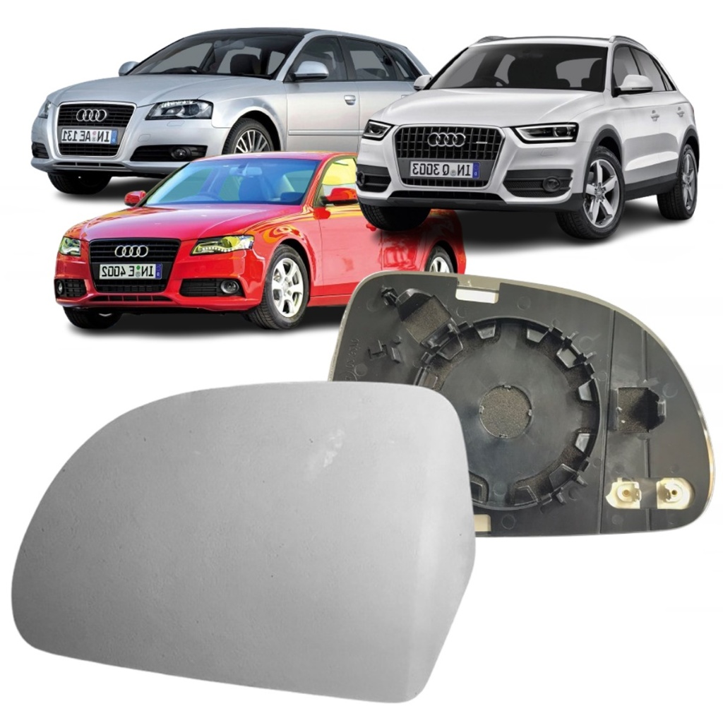 Subconjunto Lente Base Retrovisor Audi A3 A4 2007 / 2010 Q3 11 12 13 14 15 16