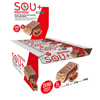 Barrinha Wafer de Amendoim Protein Bar Zero Sou Mais 12 Und em Oferta na Shopee