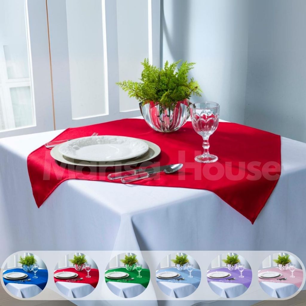 Kit Toalha de Mesa Cobre Manchas 5 ,10 ,15 ou 20 un. Oxford 0.75 x 0.75 Bainha 4 lugares Festa