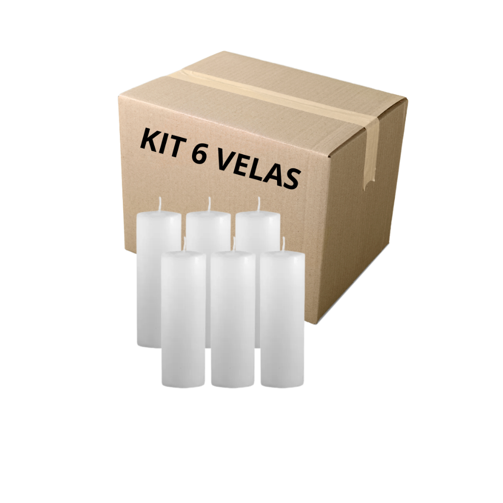 06 Velas Votivas 7 Dias Branca 250 g sem Rótulo 100% Parafina Pura Custo de Atacado em Oferta na Shopee