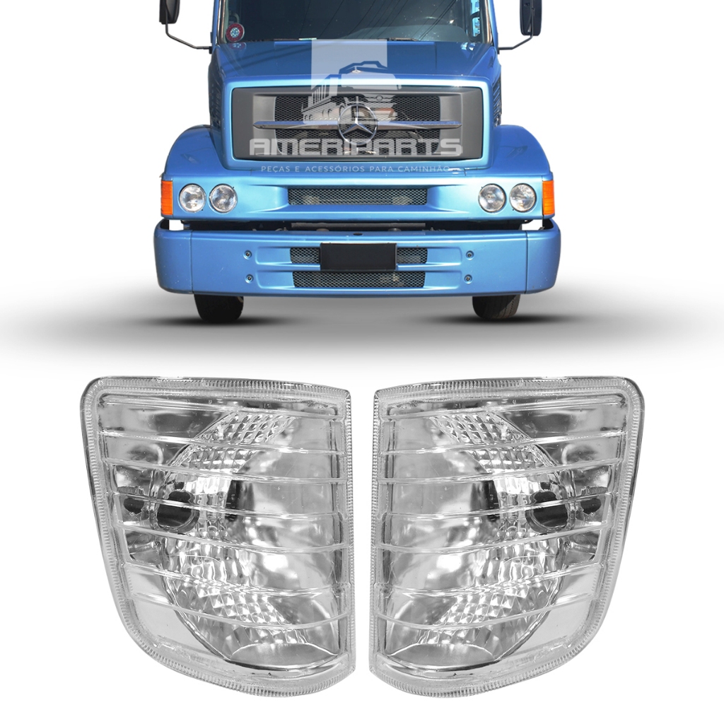 Lanterna Dianteira Seta Direcional Pisca Mb 1218 1418 1620 Lisa Cristal em Oferta na Shopee