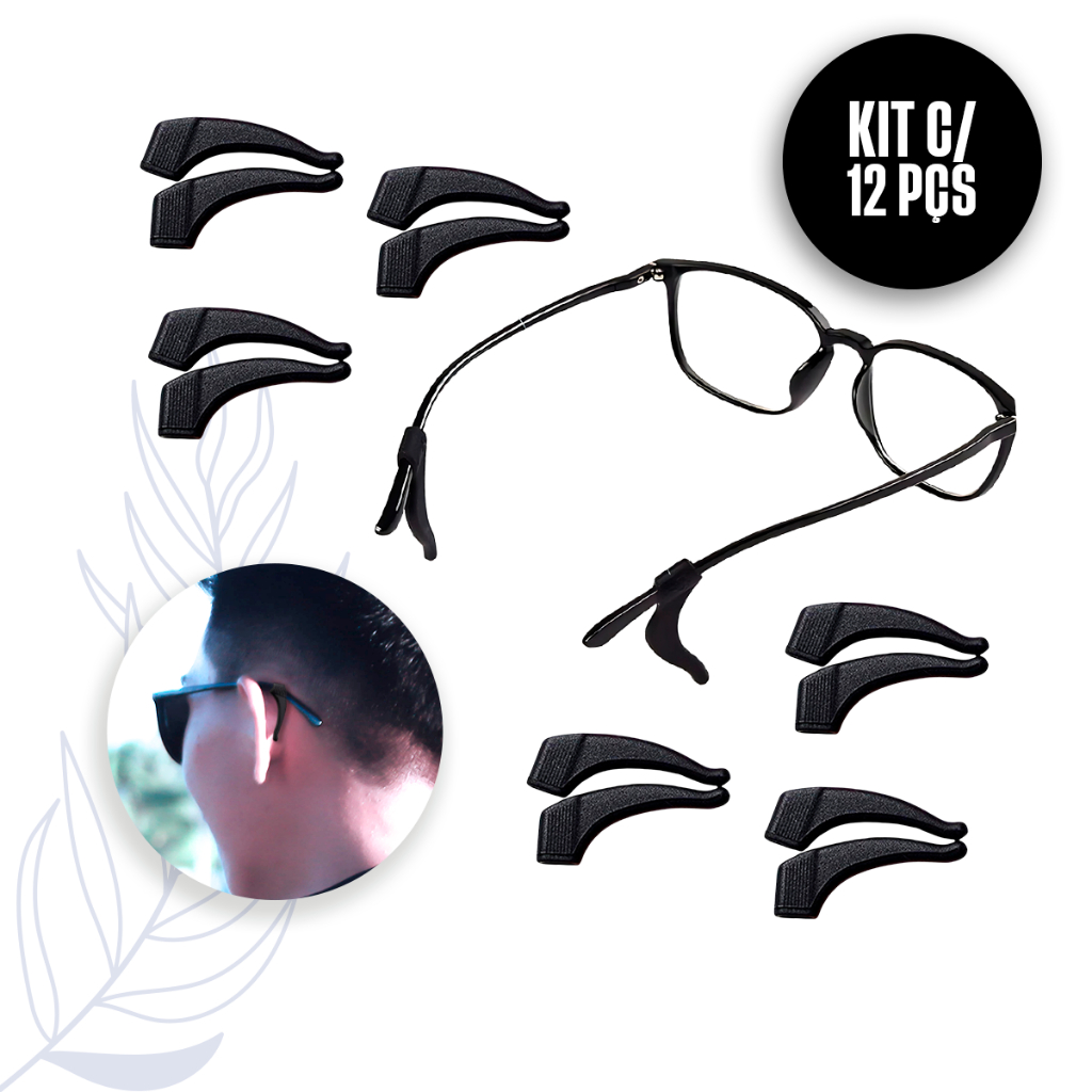 Suporte Trava Armação de Óculos Antiderrapante em Silicone em Oferta na Shopee