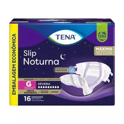Fralda Geriátrica Tena Slip Noturna Tamanho G 16 Unidades