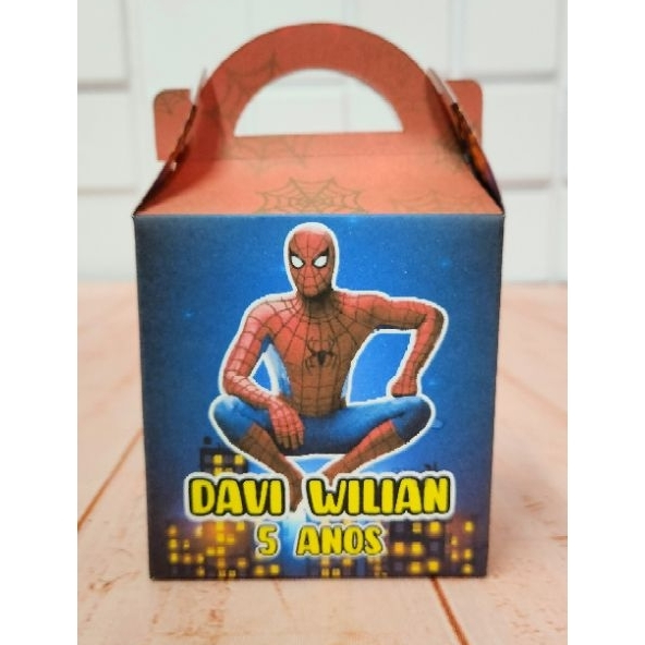 Maletinha Surpresa Personalizada Homem Aranha,  Lembrancinha Homem aranha festa infantil
