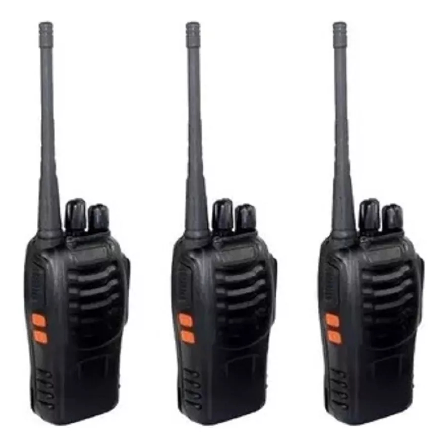 Kit 3 Radio Comunicador Baofeng 777s 12km Walkie Talkie 16 canais longa distância profissional segurança         empresa