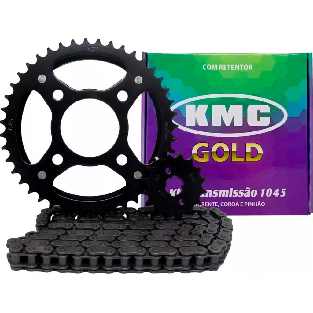 Kit Relação Cg 150/ Titan/fan Kmc Gold Com Retentor Aço1045 em Oferta na Shopee
