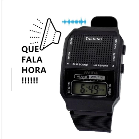 Relógio FALA HORA Deficiente Visual Idoso Cego Talking ( idioma em Português)