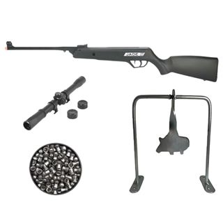 Carabina de Pressão New Jade Oxidada 5.5mm - CBC + Luneta 4x20 + Chumbo + Alvo Javali em Oferta na Shopee