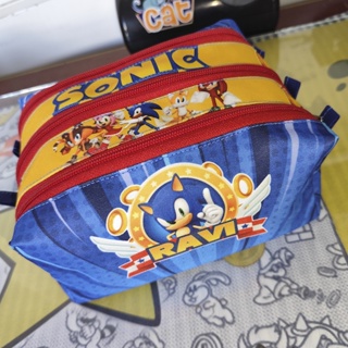 Estojo Personalizado Sonic - Com Nome - Simples, Duplo ou Triplo em Oferta na Shopee