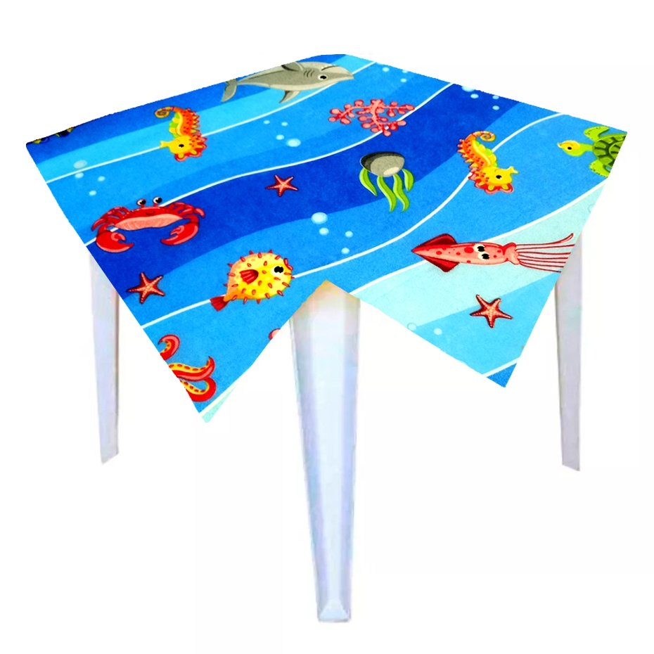 Toalhas de mesa 70X70  - FUNDO DO MAR de 5 a 20 unidades em Oferta na Shopee