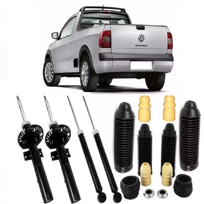 4 AMORTECEDORES E KIT SAVEIRO G5 G6 2008 2009 2010 2011 2012