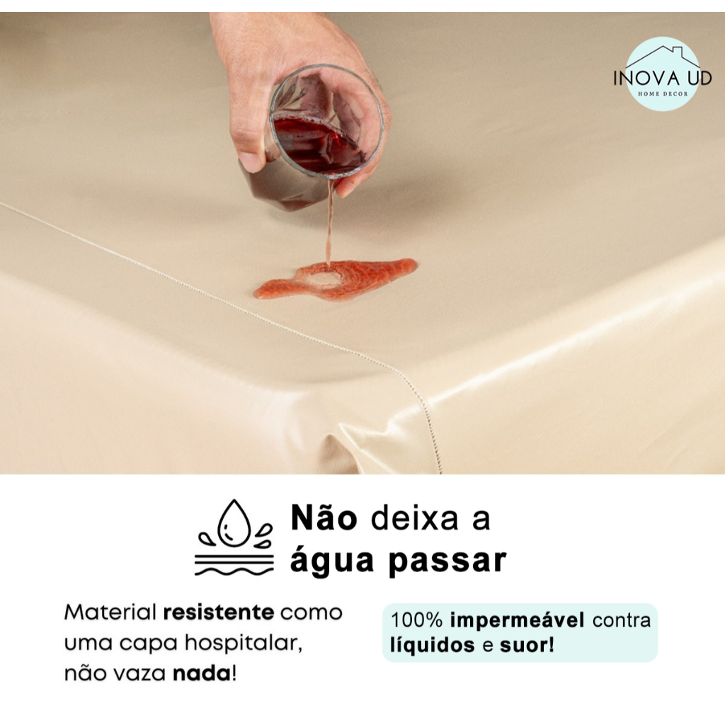 Capa Protetor Colchão Impermeável Com Elástico Napa Hospitalar Solteiro Casal Queen