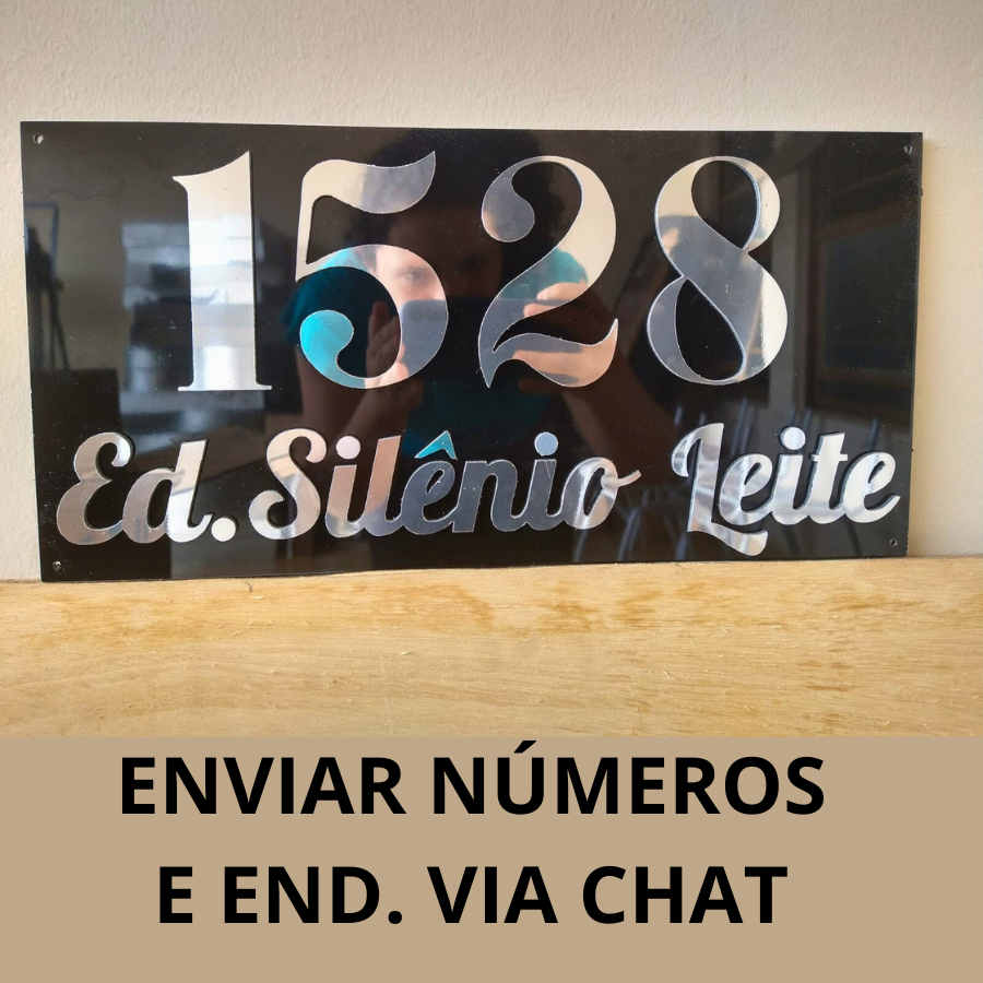 NÚMERO PARA CASA, PLACA 40X20CM EM ACM, NÚMEROS RESIDENCIAIS, COMERCIAIS, IDNETIFICAÇÃO PARA CASA