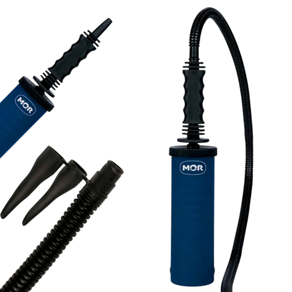 Inflador Pratico  Bomba Manual Da Mor Com Ação Dupla 3 Bicos em Oferta na Shopee