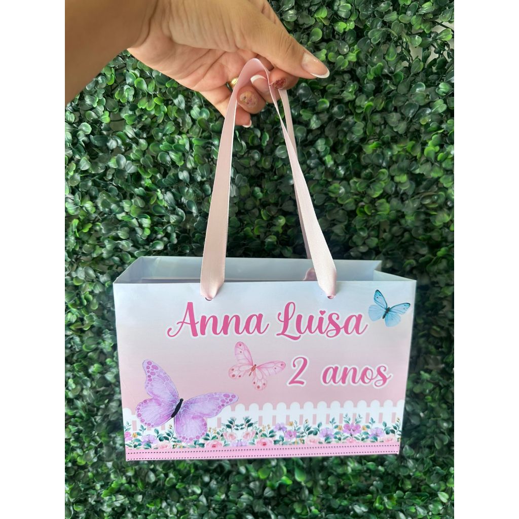 sacolinha jardim/ lembrancinha jardim/ jardim das borboletas/ borboletas/ personalizados
