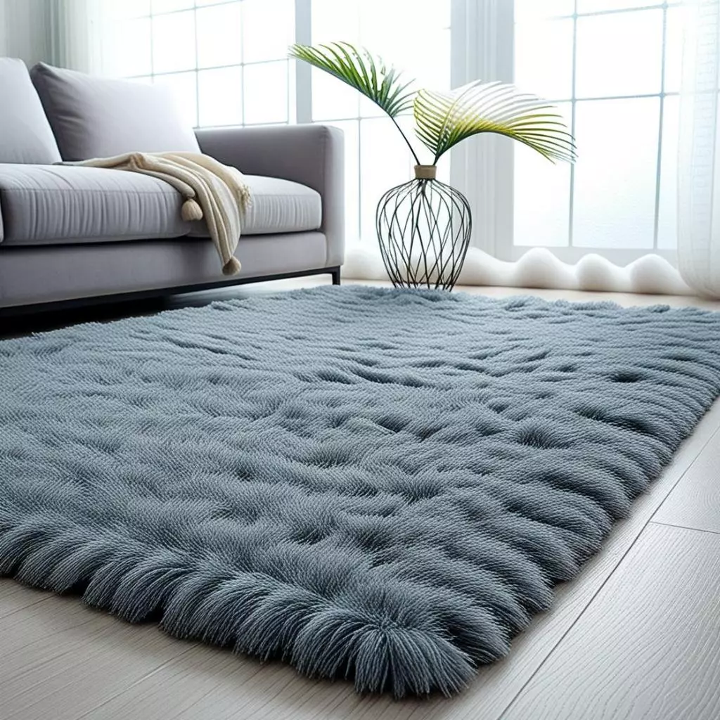 Tapete Peludo Felpudo 2,00m x 1,40m  Sala Quarto Luxuoso — imagem 1