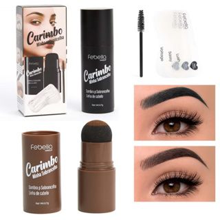Carimbo para Sobrancelhas / Cabelo/ Calvice / Falhas / Sombra com Molde para Desenhar Febella em Oferta na Shopee