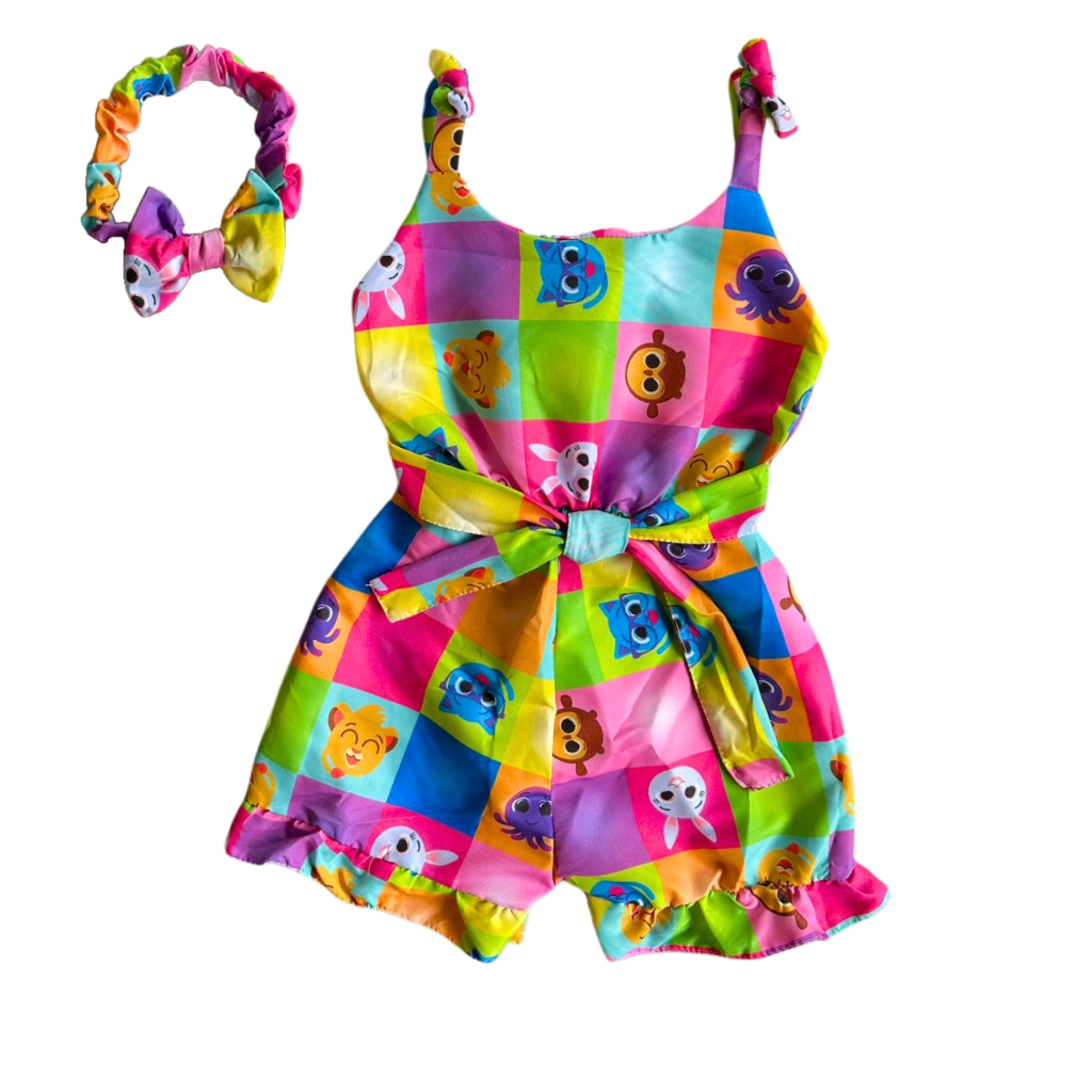 Macaquinho Infantil Menina Roupas para Criança 1, 2, 3 ANOS