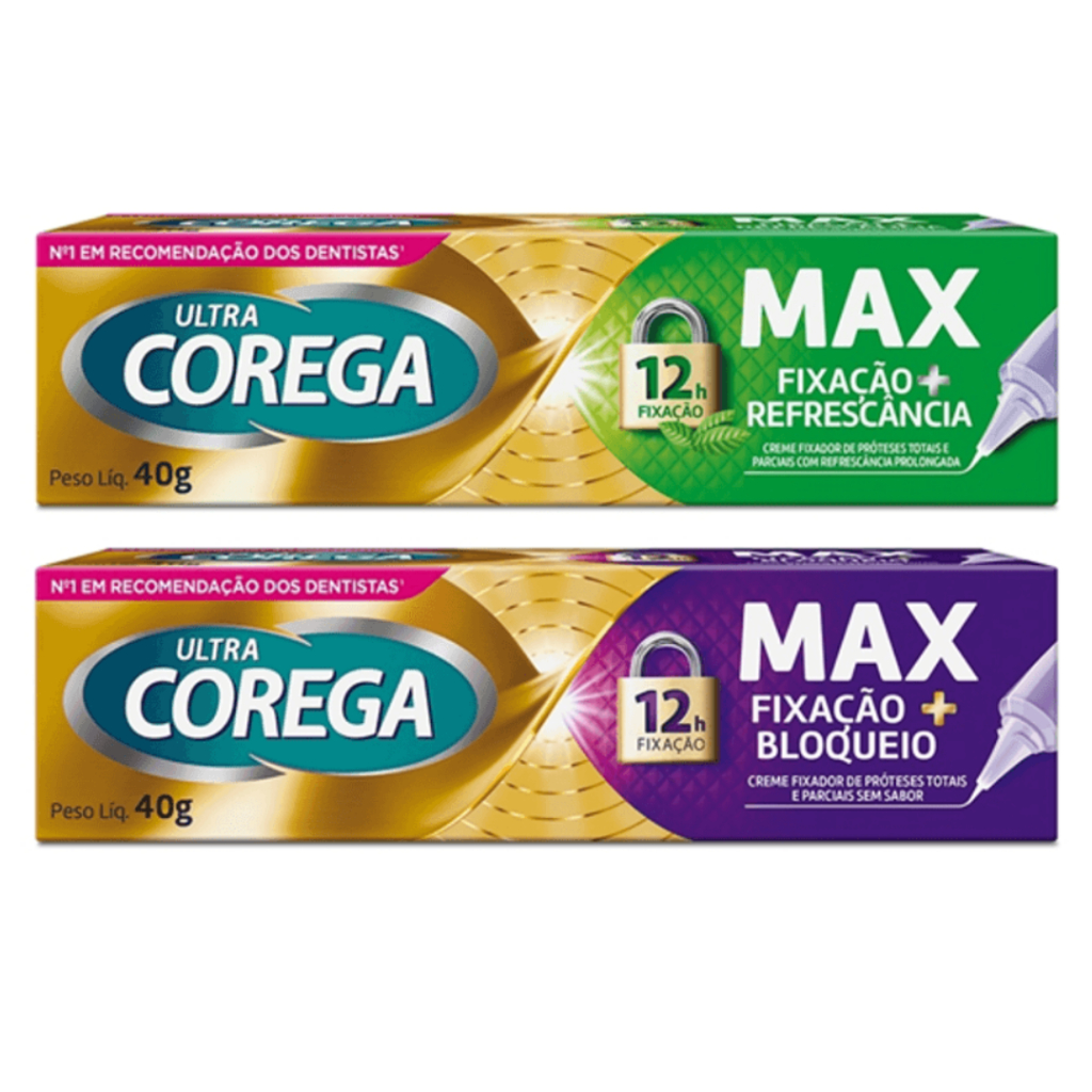 Creme Fixador Ultra Corega Sem Sabor e Menta 40g Pronta Entrega