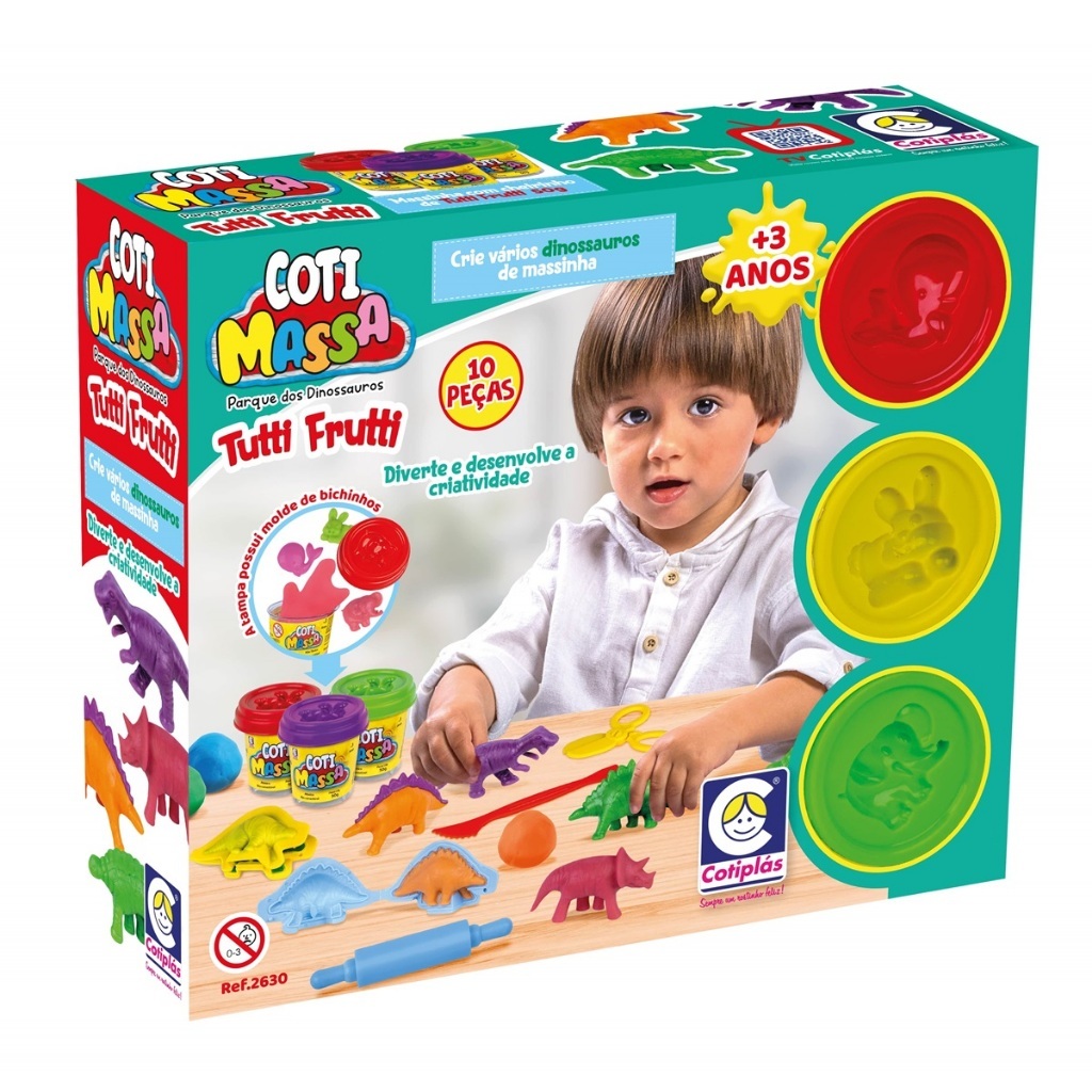kit Massinha Parque dos Dinossauros - Tutti Frutti - Cotiplas em Oferta na Shopee