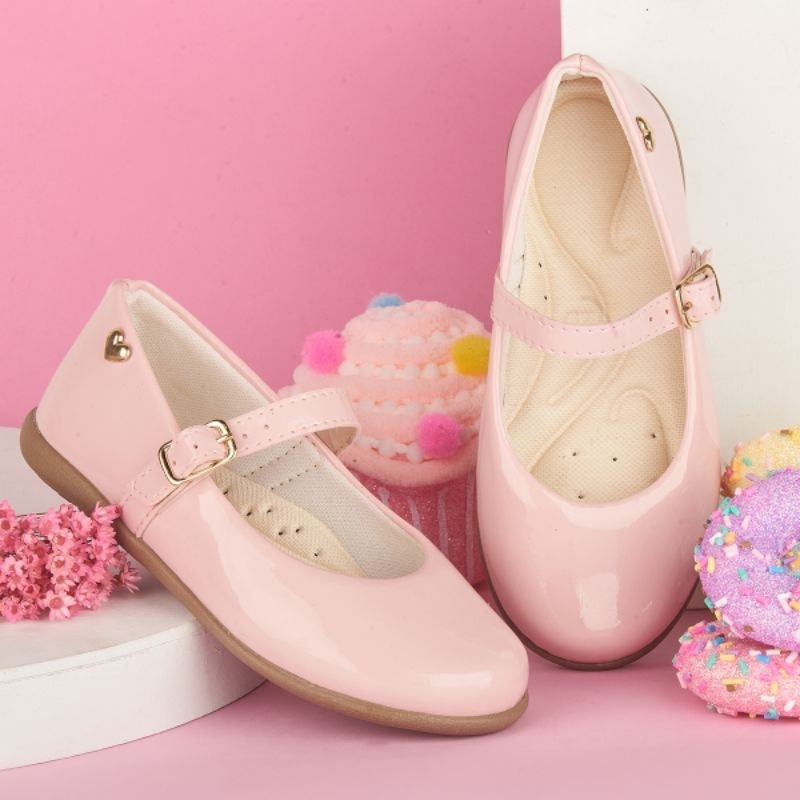 Sapatilha Infantil Menina Boneca Lisa Festa Escolar Antiderrapante (20 ao 27)