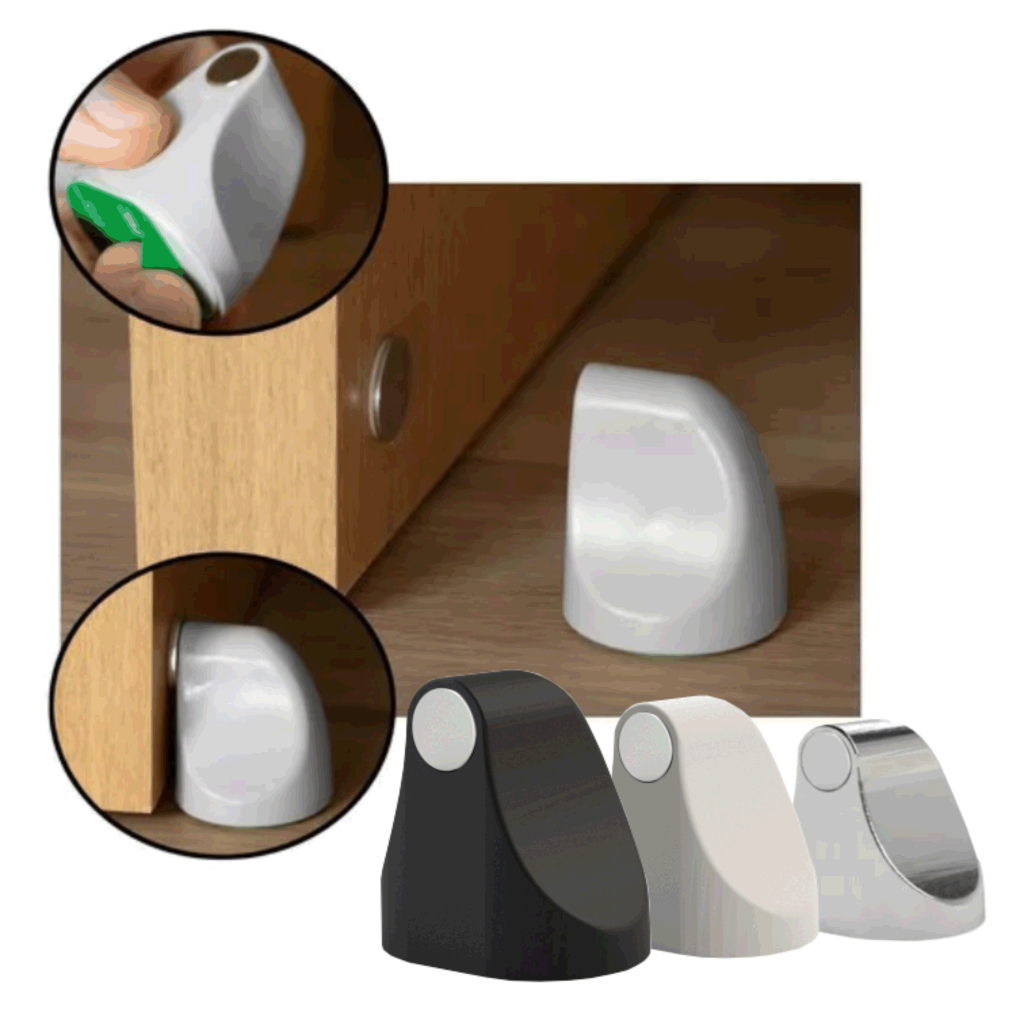 Prendedor Porta Magnético Imã Fixador Adesivo Prático Cores Trava Porta Batente Segura Batida Porta