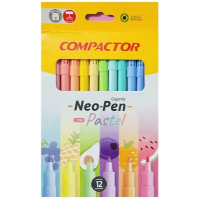 Canetinha Hidrografica 12 Cores Neo Pen Pastel em Oferta na Shopee