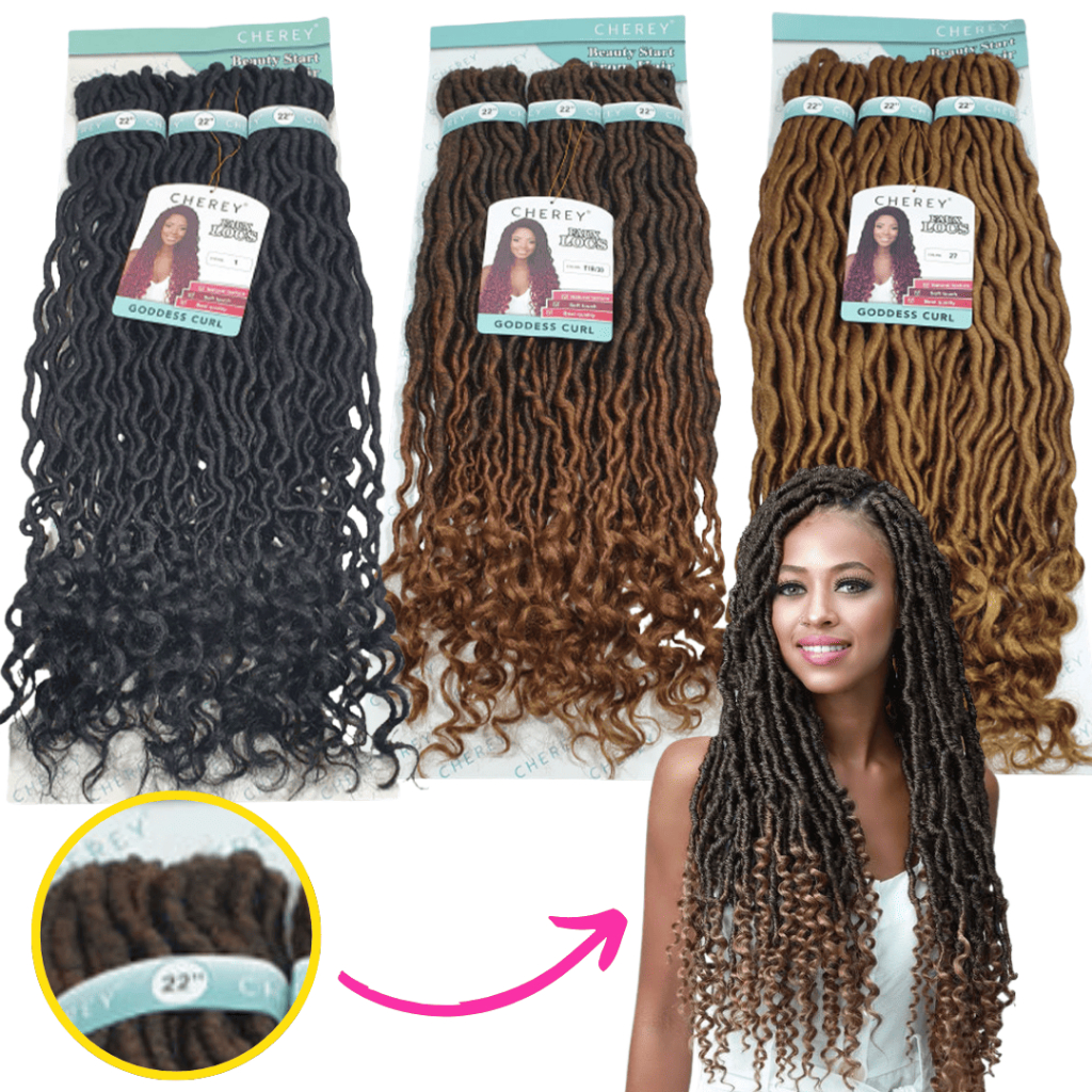 Cabelo Sintético Cherey Goddess Curl 260g 55cm Lançamento em Oferta na Shopee