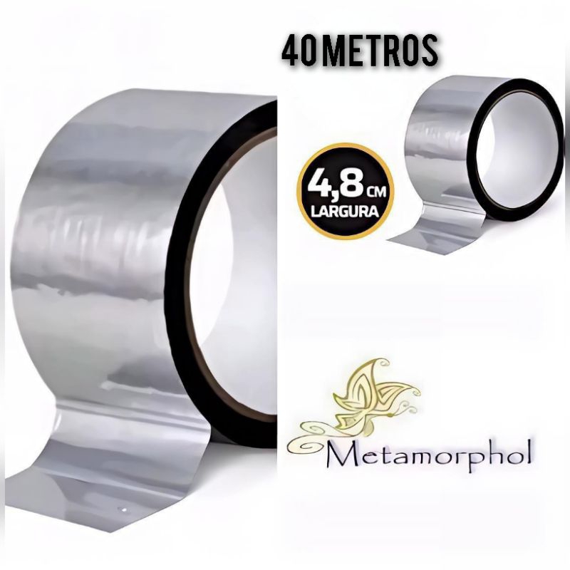 Fita Aluminizada Auto Adesiva para Acabamento ORIGINAL, Caixa de Isopor, vedação, reparo, motoboy isobag, térmica
