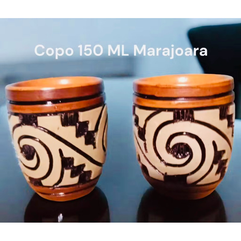 Copo de Agua Barro Marajoara 150 ML (unidade)- Produto Artesanal - Umbanda e Candomblé