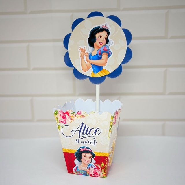 CENTRO DE MESA cachepô Branca de neve PEGUE E MONTE |  lembrancinhas, decoração, mimos personalizados