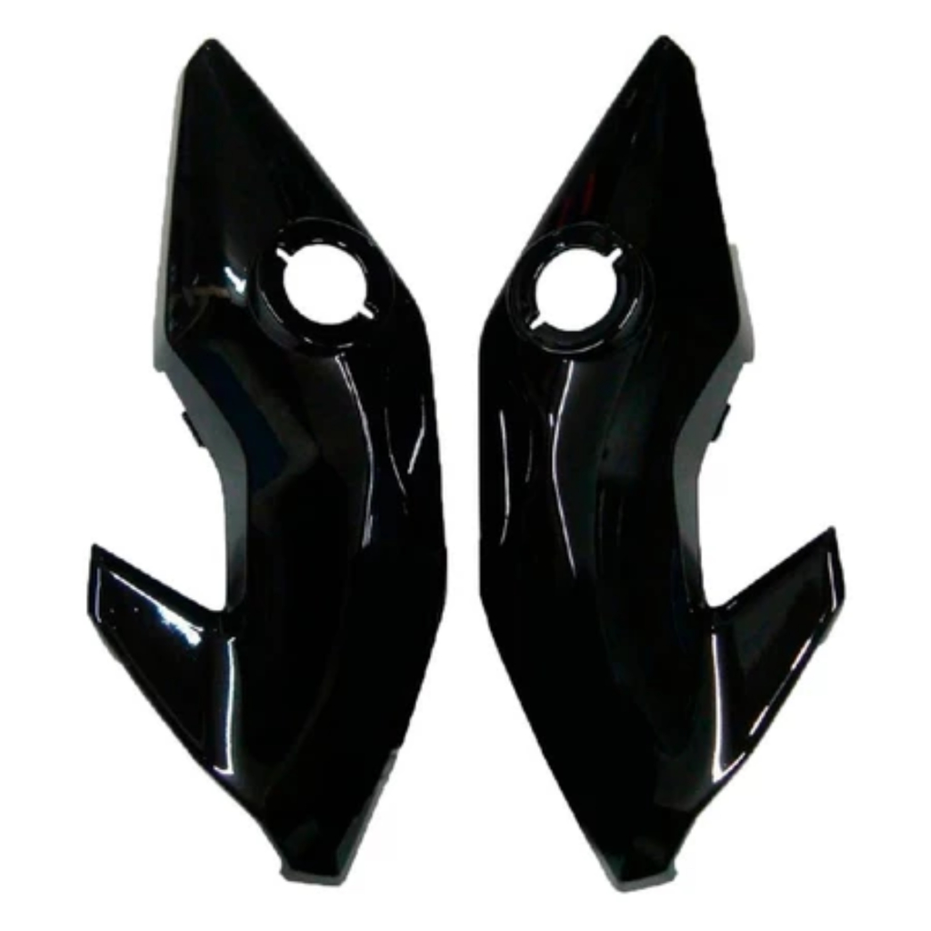 Par bananinha Preta Honda Fan/Titan 125/150/160 Acabamento Carenagem Lateral Do Farol (asinha)
