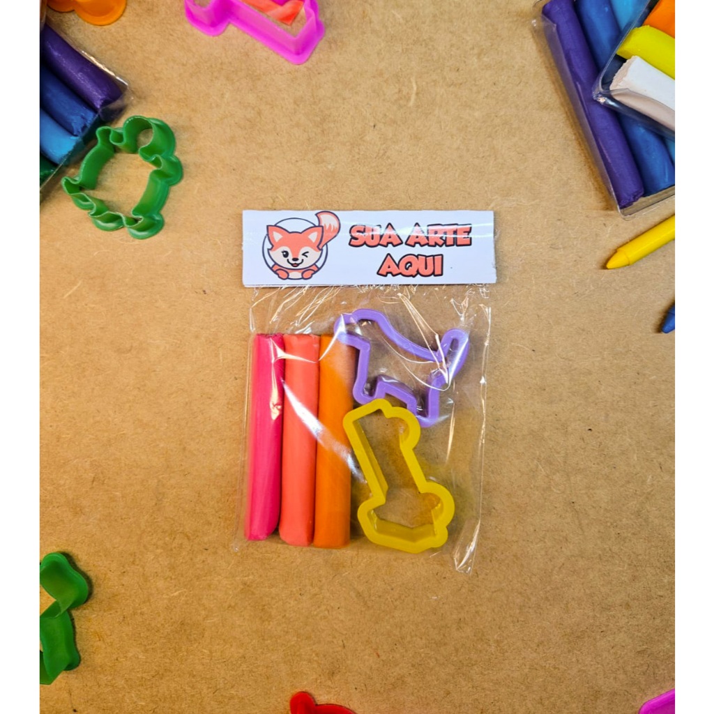 Kit Massinha Grande + 2 Moldes SEM GRAMPO - FESTAS E LEMBRANCINHAS - QUALQUER TEMA em Oferta na Shopee