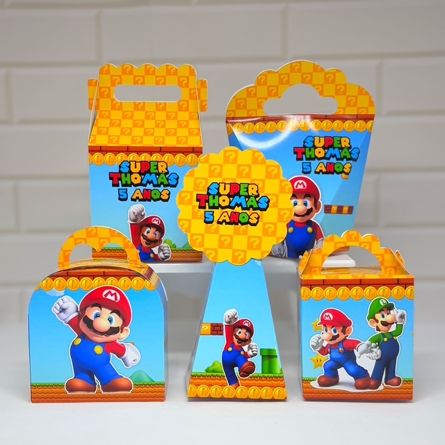 Personalizados Super Mario (PEGUE E MONTE) | Kit Festa Personalizadas Lembrancinhas e Mimos