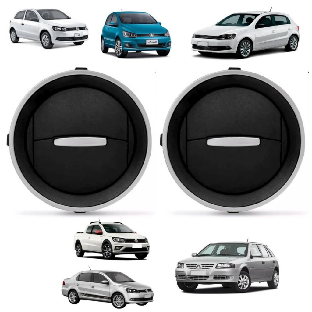 Kit 2 Difusores de Ar Gol G4 G5 G6 Voyage Saveiro Parati 2006/2016 Central Lateral - VW Volkswagen