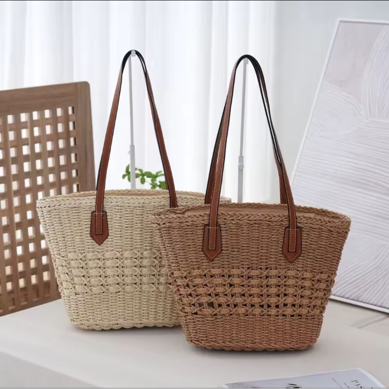 Bolsa Da Palha de Praia verão Ombro