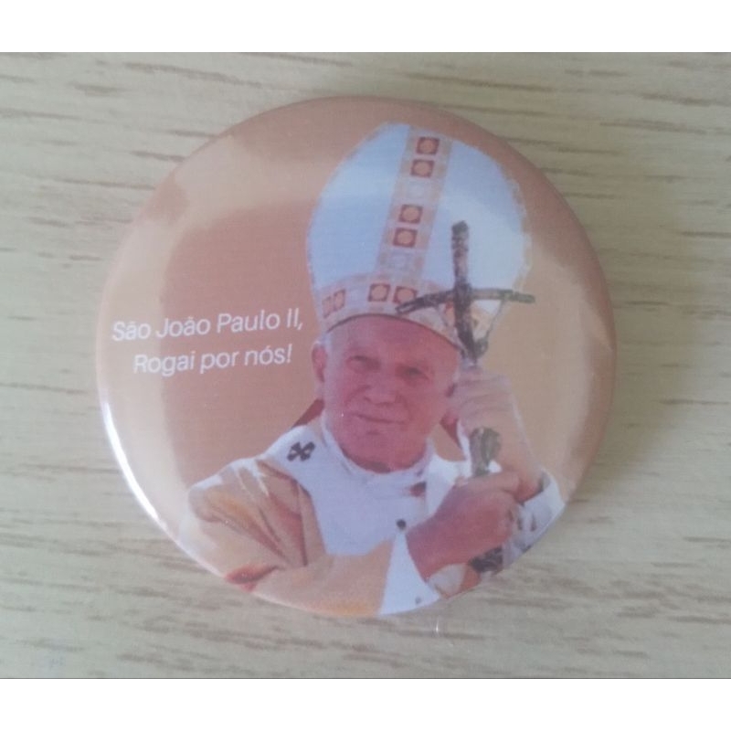 5 bottons broches São João Paulo II católicos