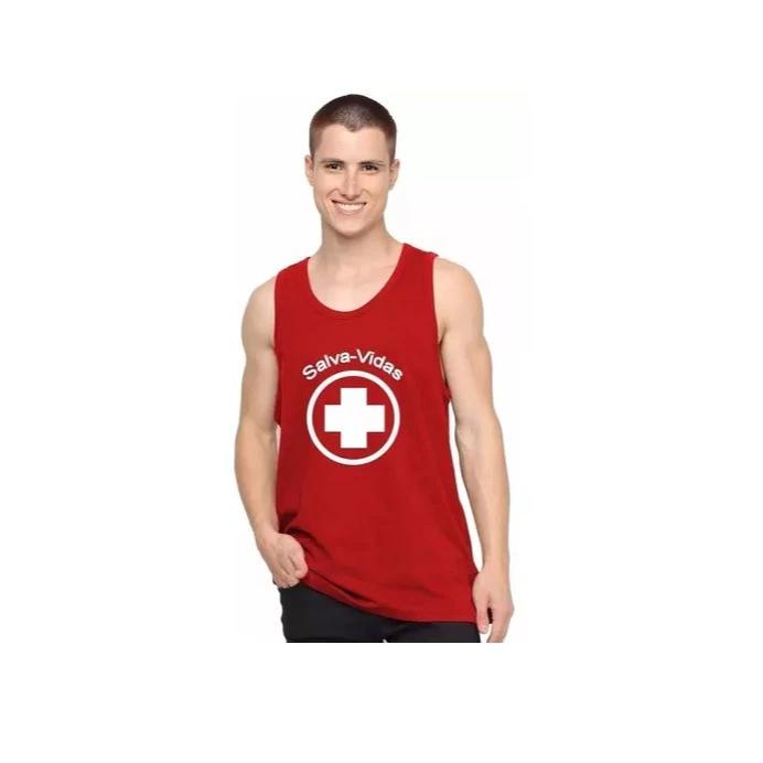 Camiseta Regata Salva vidas ou Salva gatas Camisa Masculina Frases Engraçadas