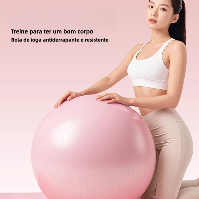 Imagem 55cm e 65cm De PVC Exercício Yoga Pilates Ginastica Fisioterapia