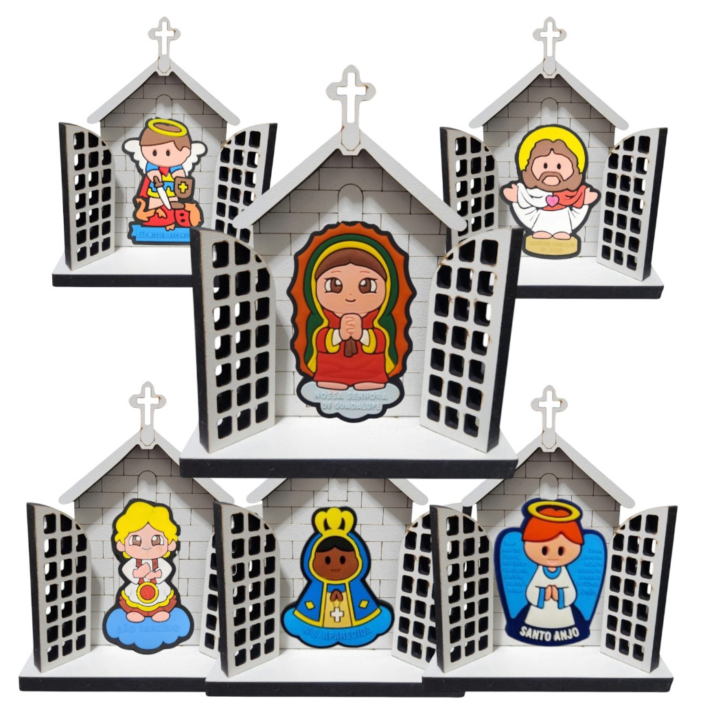 Capelinha Santo nossa senhora santas religioso. valor unitario. aparecida jesus padre pio tarcisio guadalupe luzia anjo