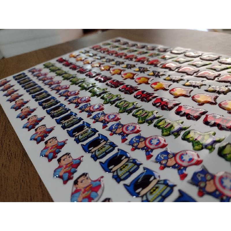 ADESIVOS RESINADOS PARA ENFEITE DE LAÇOS PET MINI HEROES em Oferta na Shopee